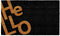 17" X 29" Black And Natural Hello Outdoor Coir Door Mat