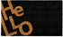 17" X 29" Black And Natural Hello Outdoor Coir Door Mat