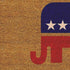 17" X 29" Natural Red White And Blue Republican Coir Outdoor Door Mat