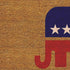 17" X 29" Natural Red White And Blue Republican Coir Outdoor Door Mat