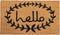 17" X 29" Natural And Black Hello Outdoor Coir Door Mat