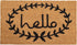 17" X 29" Natural And Black Hello Outdoor Coir Door Mat
