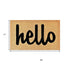 20" X 34" Natural And Black Hello Outdoor Coir Door Mat