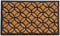 24" X 36" Black And Natural Geometric Outdoor Coir And Rubber Door Mat