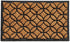 24" X 36" Black And Natural Geometric Outdoor Coir And Rubber Door Mat