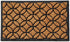 24" X 36" Black And Natural Geometric Outdoor Coir And Rubber Door Mat