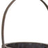 Set of Two Brown Wood And Steel Bucket Pot Planters