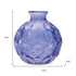 Set of Two Blue Glass Round Table Vases