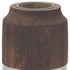 9" Brown And Sage Glass Cylindrical Table Vase With Wood