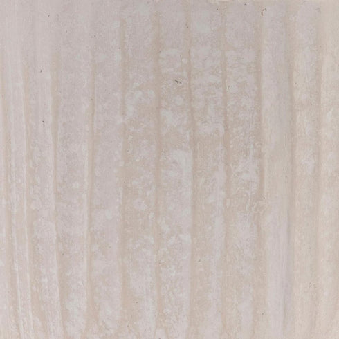 8" Beige Recycled Paper Textured Lines Urn Table Vase