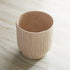 8" Beige Recycled Paper Textured Lines Urn Table Vase