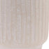 8" Beige Recycled Paper Textured Lines Urn Table Vase