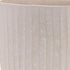 8" Beige Recycled Paper Textured Lines Urn Table Vase