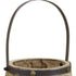 Set of Two Natural Wood And Steel Bucket Pot Planters