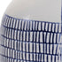 Set of Two Blue And White Checkered Ceramic Round Table Vases