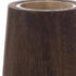 Set of Two Brown And Clear Glass Tapered Table Vases With Wood