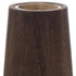 Set of Two Brown And Clear Glass Tapered Table Vases With Wood