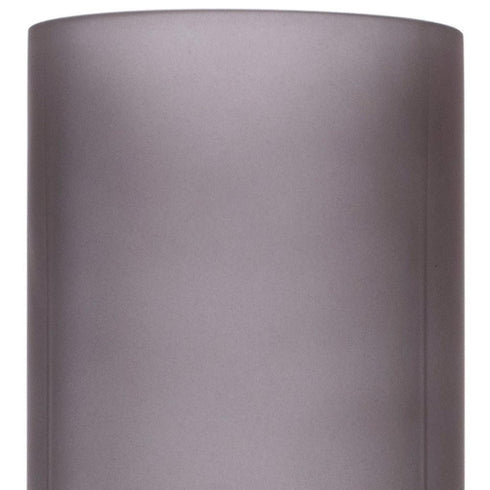 Set of Two Gray Glass Cylinder Table Vases