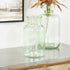 10" Green Glass Cylindrical Table Vase