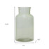 10" Green Glass Cylindrical Table Vase