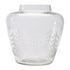 7" Clear Etched Leaf Glass Urn Table Vase
