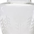 7" Clear Etched Leaf Glass Urn Table Vase