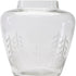 7" Clear Etched Leaf Glass Urn Table Vase
