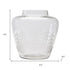 7" Clear Etched Leaf Glass Urn Table Vase