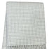 50" X 67" Cream And Light Gray Cotton Blend Woven Plaid Throw Blanket with Fringe