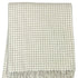 50" X 67" Cream And Sand Cotton Blend Woven Plaid Throw Blanket with Fringe