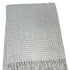 50" X 67" Light Gray And Cream Cotton Blend Woven Plaid Throw Blanket with Fringe