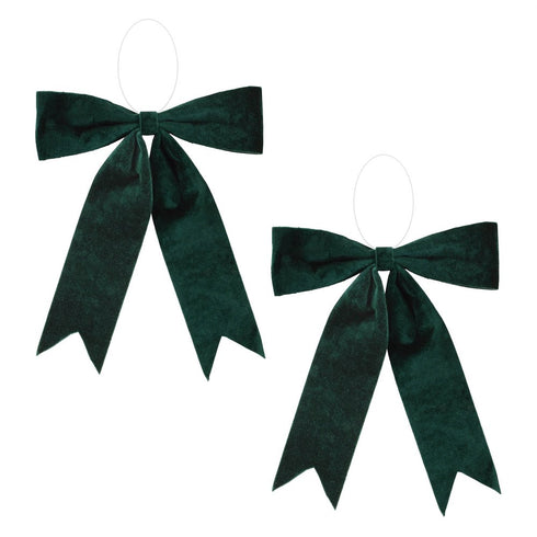 Set of Two Green Shatterproof Bows