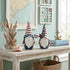 Set of Two Red White And Blue Polyresin Figurine