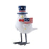 Set of Three Red White And Blue Polyresin Americana Bird Figurines