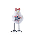 Set of Three Red White And Blue Polyresin Americana Bird Figurines