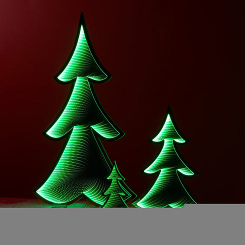 46" Green Acrylic Trees Christmas Christmas Tree Tabletop Sculpture with LED