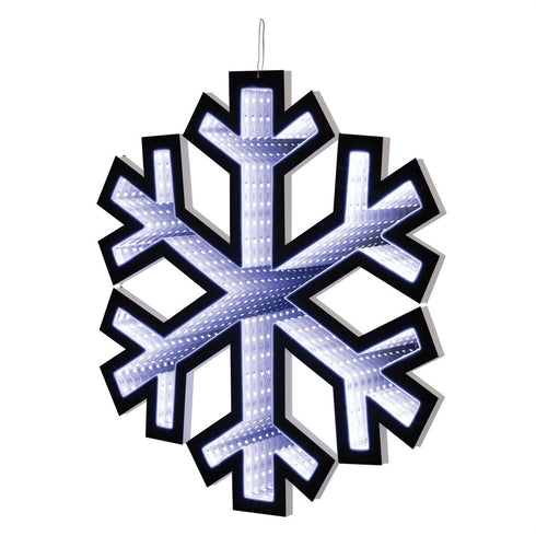 16" White Acrylic Christmas Snowflakes Tabletop Sign with LED