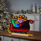 18" Green Orange And Red Acrylic Christmas Tabletop Sign with LED