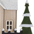 12" Beige Green And White Christmas Tabletop Sign with LED