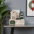 12" Beige Green And White Christmas Tabletop Sign with LED