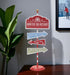 34" Red Blue And Green Iron Dog Tabletop Sign