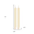 Set of Two Ivory Unscented Candle Flameless Taper Candles