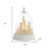 9" White Plastic Christmas Snowman Tabletop Sculpture with LED