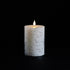 Set of Two Brown And Beige Unscented Flameless Candle Pillar Candles