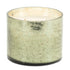 4" White Scented Two Wick Candle In Green Distressed Frosted Glass Holder