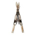36" Beige And Brown Skiing Tabletop Sculpture