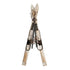 36" Beige And Brown Skiing Tabletop Sculpture