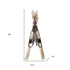 36" Beige And Brown Skiing Tabletop Sculpture