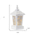 14" White Wood Tabletop Sculpture with LED