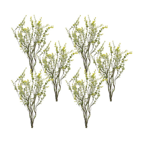 14" White Blue And Pink Plastic Trees Tabletop Sculpture with LED